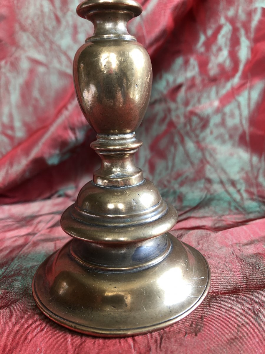 Candlestick, Candle Stick, Bronze, Early XVIIth Century-photo-1