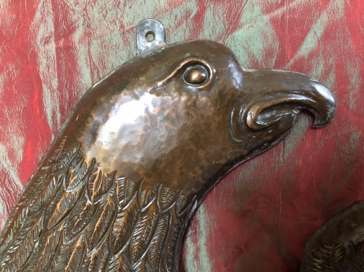 Ornamentation In Copper, Eagle, XVII Th Century-photo-2