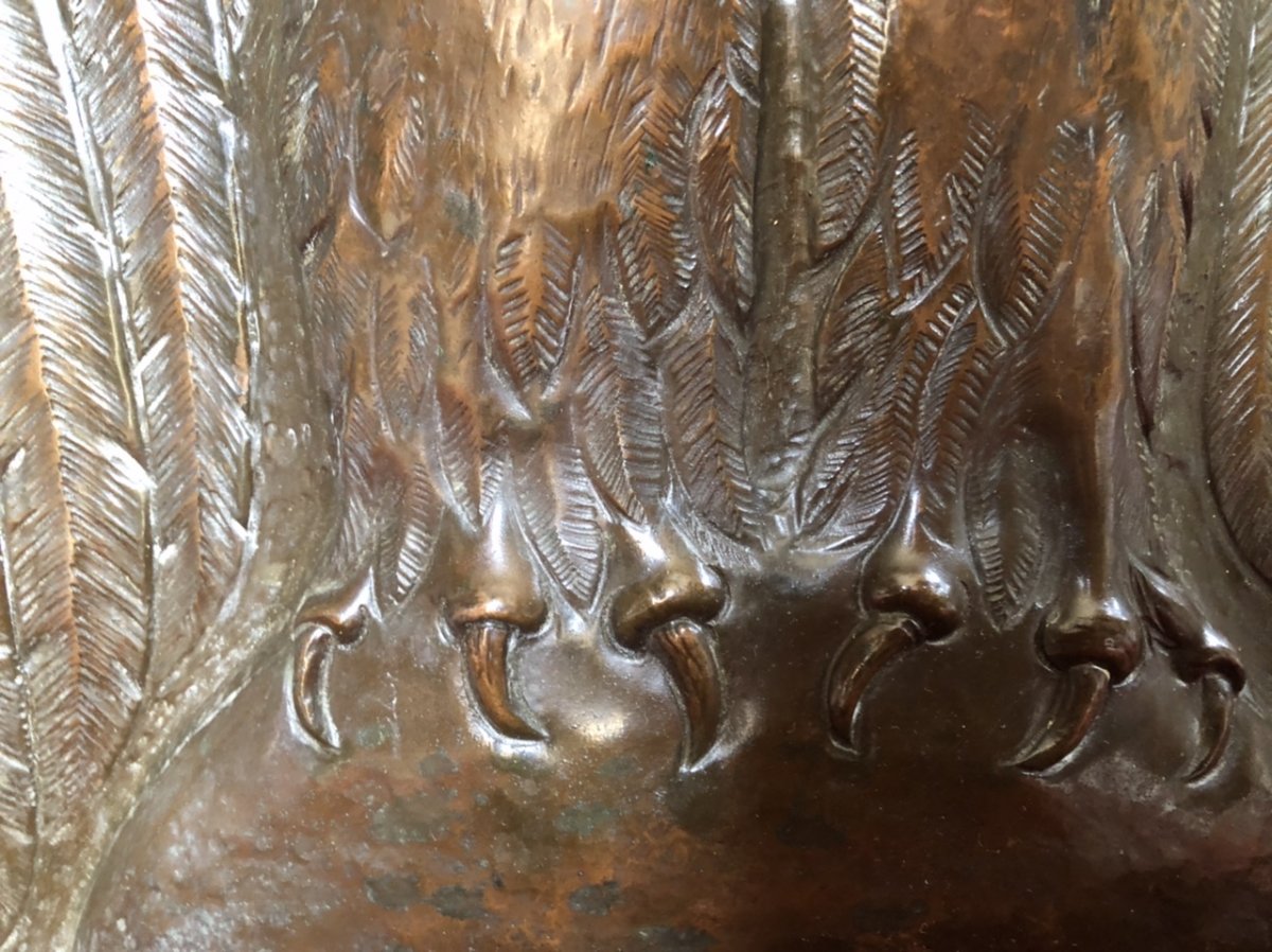 Ornamentation In Copper, Eagle, XVII Th Century-photo-5