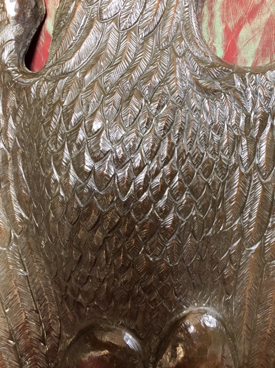 Ornamentation In Copper, Eagle, XVII Th Century-photo-1