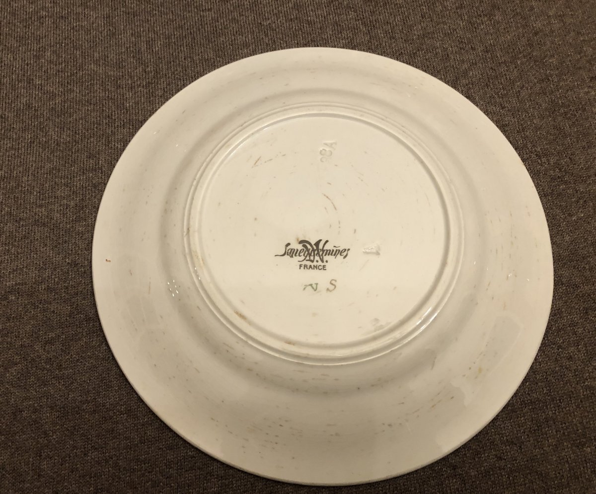 Series Of 9 Earthenware Plates From Sarreguemines, Mathis Strasbourg Cars, Early Twentieth-photo-6