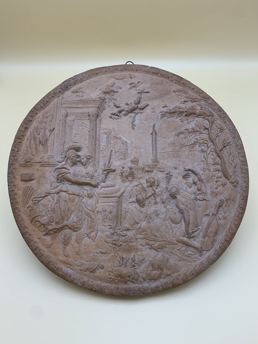 Large Terracotta Medallion, XIXth Century