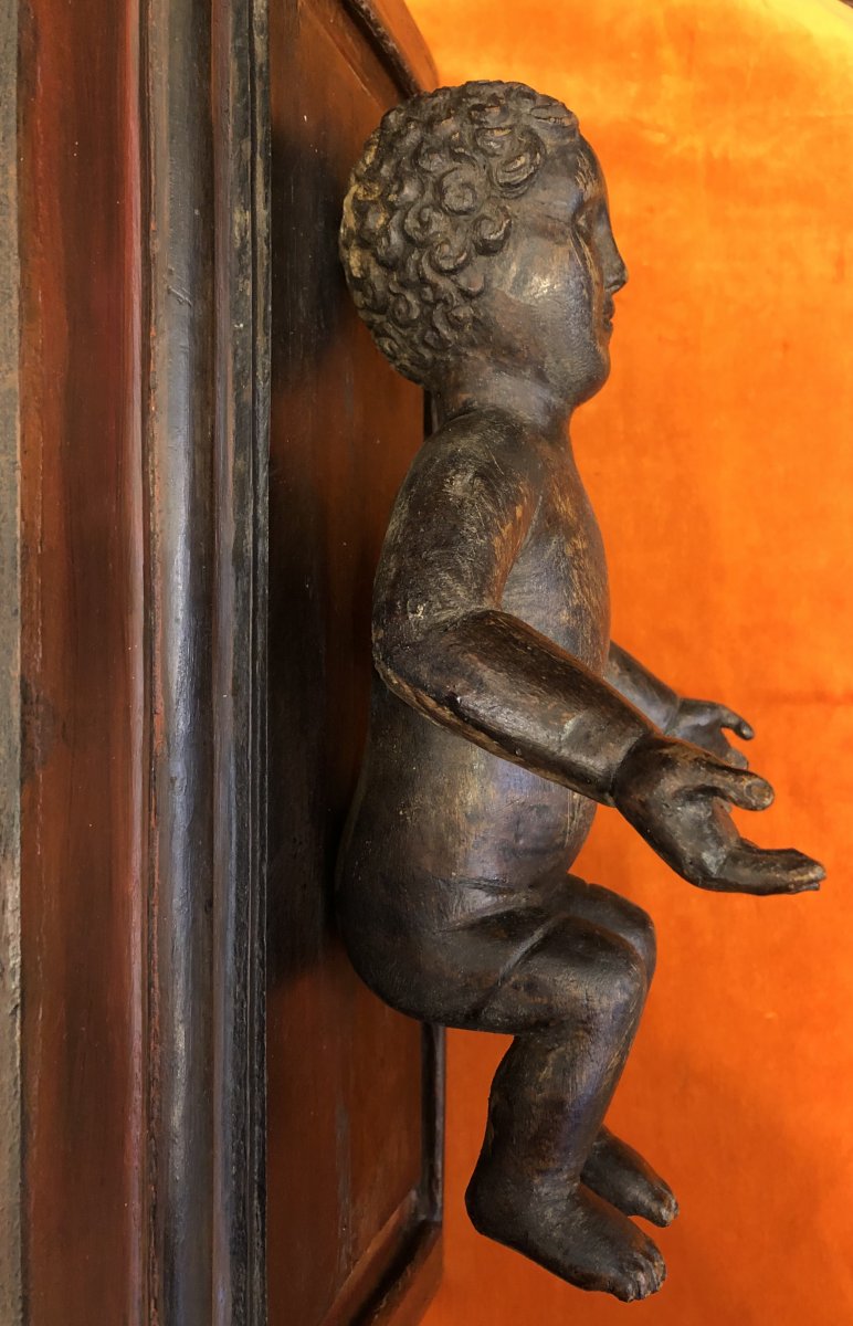 Sculpture The Child Jesus, Wood, Early XIXth Century-photo-6