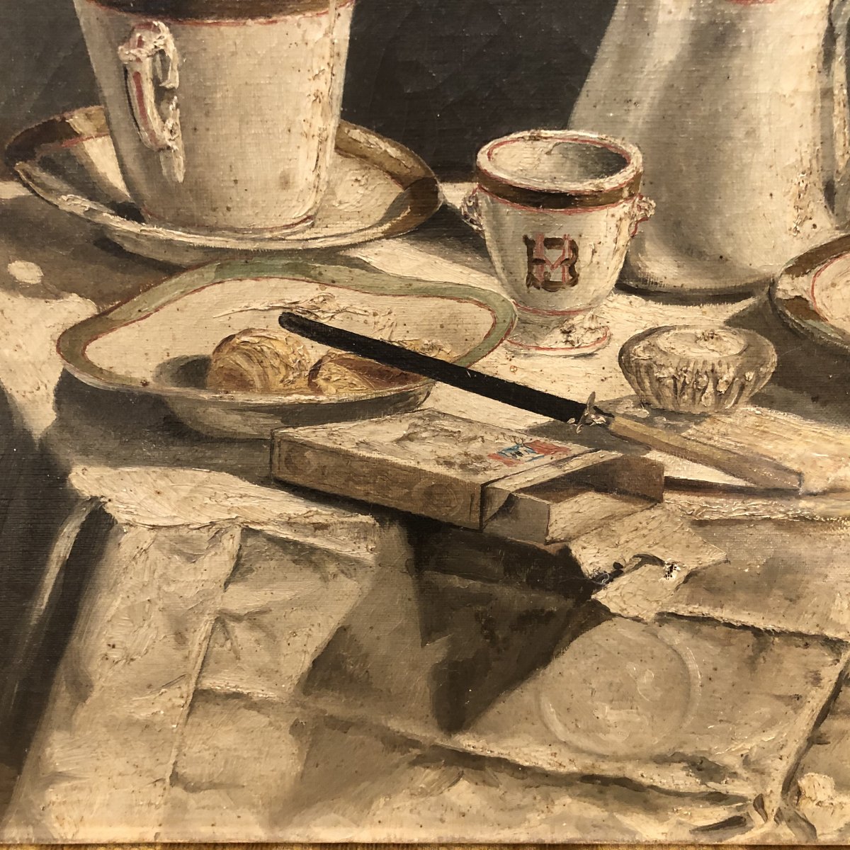 Table, Oil On Canvas, XXth Century-photo-1