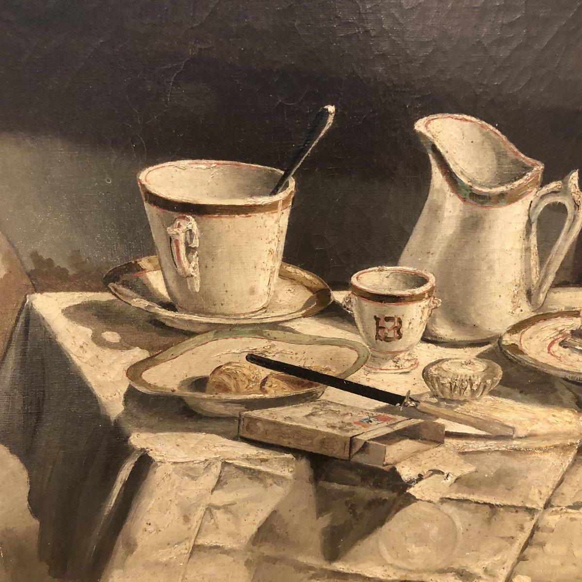 Table, Oil On Canvas, XXth Century-photo-8