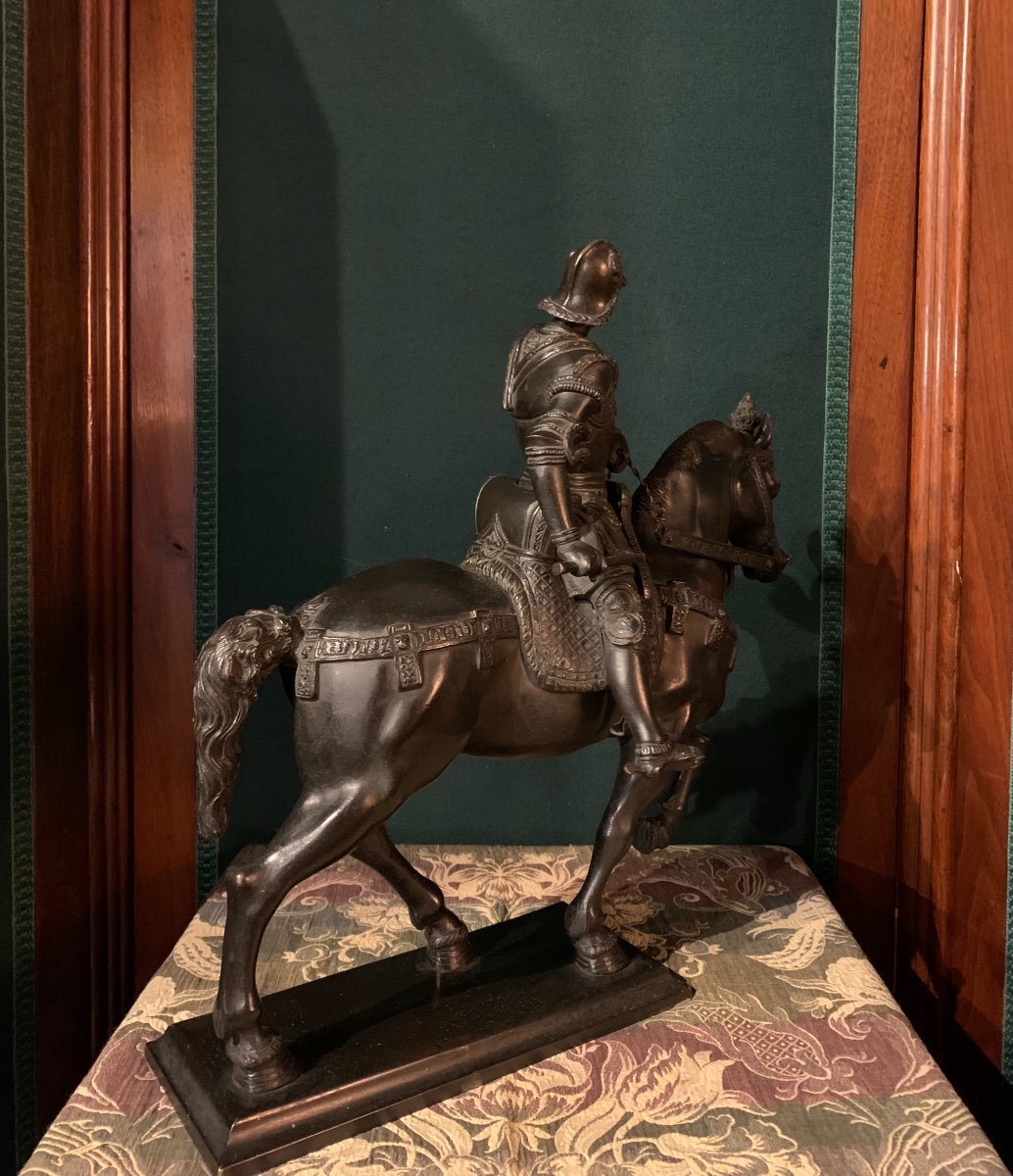 Bartoloméo Colleoni, Known As Le Colleone, Equestrian Statue, Bronze, Early 19th Century-photo-1
