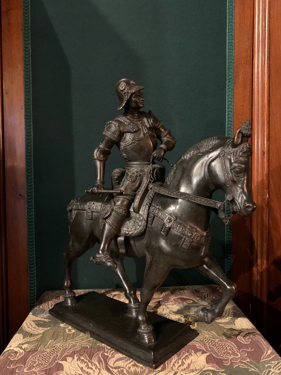 Bartoloméo Colleoni, Known As Le Colleone, Equestrian Statue, Bronze, Early 19th Century