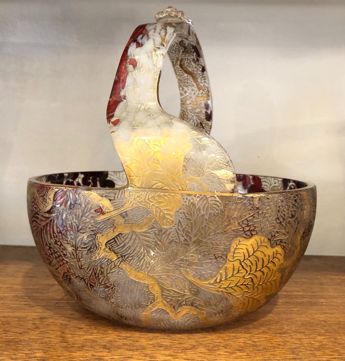 Vase ,coupe ,cristallerie de Clichy,début XXème Siècle -photo-2