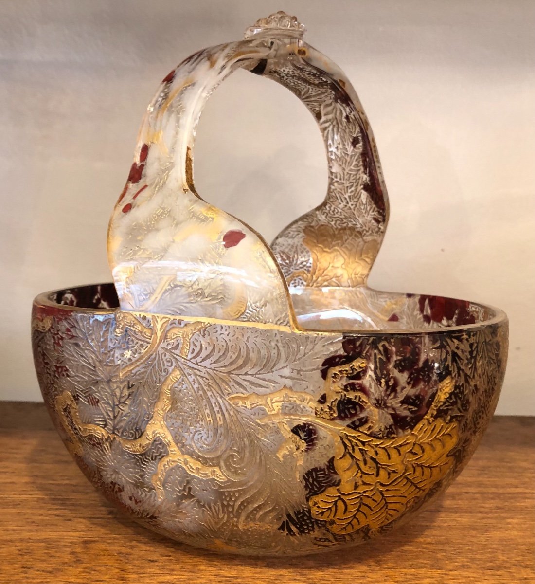 Vase ,coupe ,cristallerie de Clichy,début XXème Siècle -photo-3
