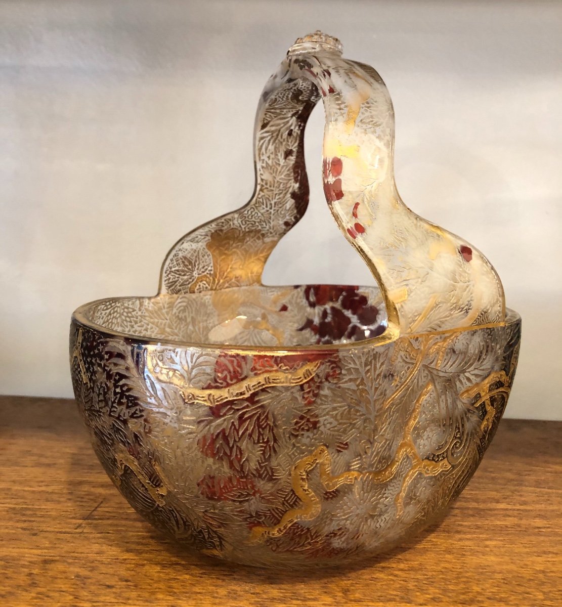 Vase ,coupe ,cristallerie de Clichy,début XXème Siècle 