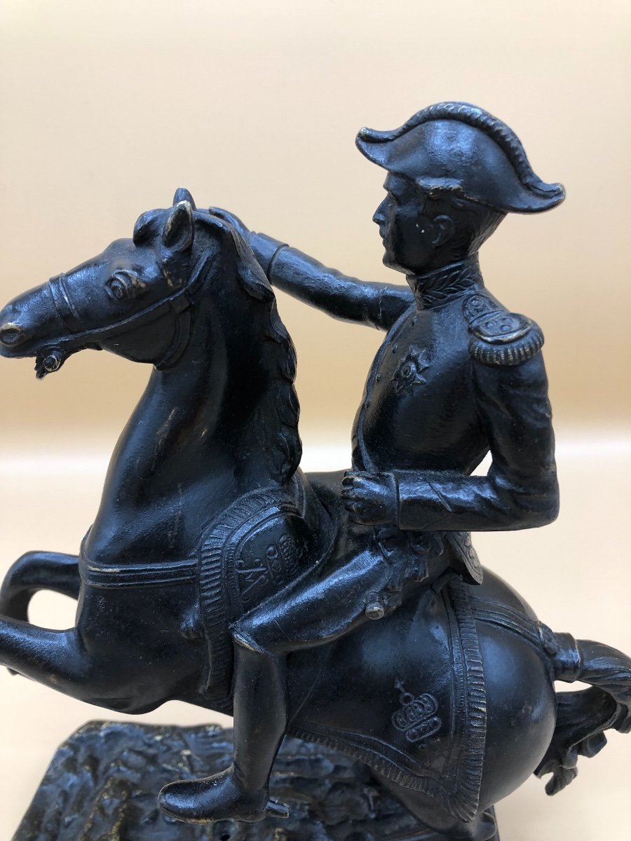 Sculpture en Bronze,militaire à Cheval,XIXème Siècle -photo-4