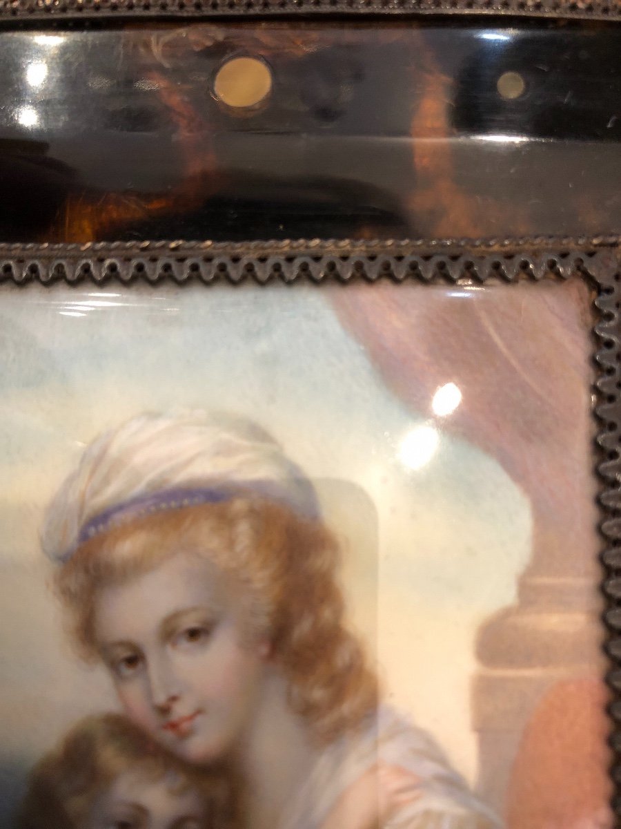 Miniature In Its Frame, XIXth Century-photo-3
