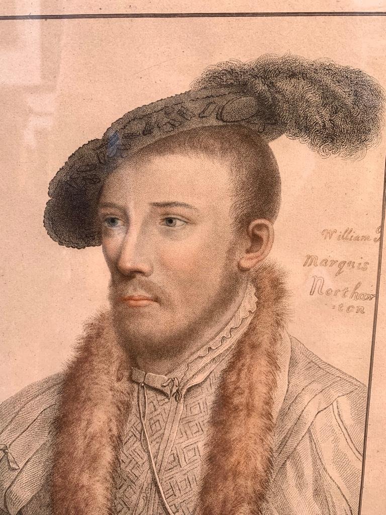 Pair Of Engravings, Portraits, After Holbein, XIXth Century-photo-2