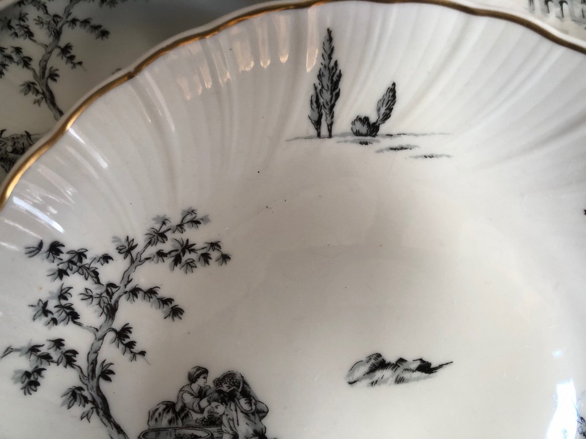 Series Of 12 Plates And Two Raviers, Limoges, Bernardaud, Marie Antoinett-photo-1