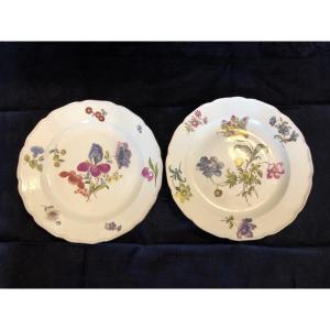Pair Of Plates, Late 18th Century, Meissen