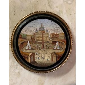 Micro Mosaic, St Peter's Basilica In Rome, 19th Century