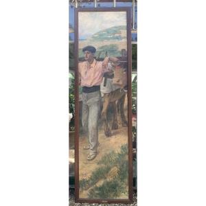 Very Large Oil On Canvas, Henri Achille Zo, Late 19th Early 20th Century 