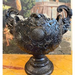 Large Basin, Willem Schiller & Sons Earthenware, 19th Century 