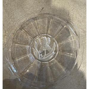 12assiettes à pain cristal taillé,Art déco 