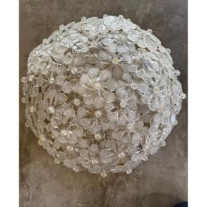 Plafonnier ou applique verre Murano vers 1960