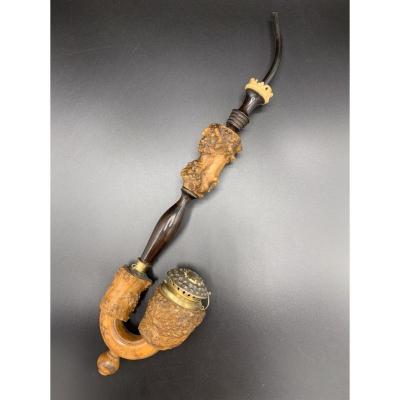 Smocking Pipe,wood,19 Th 