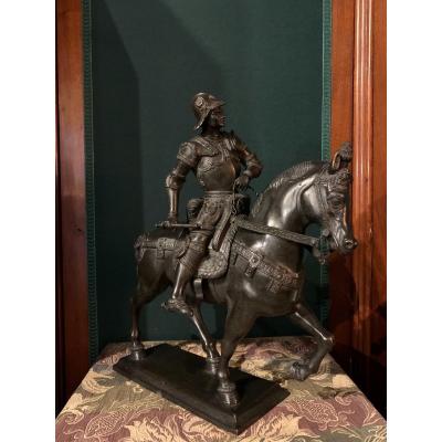 Bartoloméo Colleoni, Known As Le Colleone, Equestrian Statue, Bronze, Early 19th Century