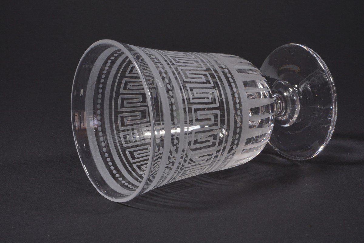  Engraved Crystal Goblet XIX° Century-photo-4