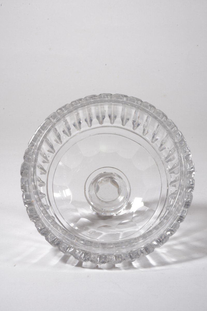 Sucrier, drageoir cristal Le Creusot, Baccarat, Saint Louis époque Restauration-photo-2