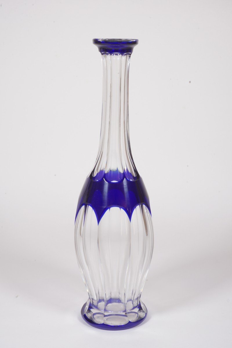  Small Saint Louis Blue Crystal Carafe-photo-1