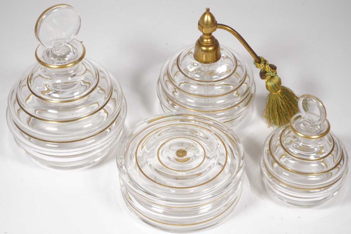 Perfume Set, Baccarat Crystal Toiletry  Set Georges Chevalier-photo-1
