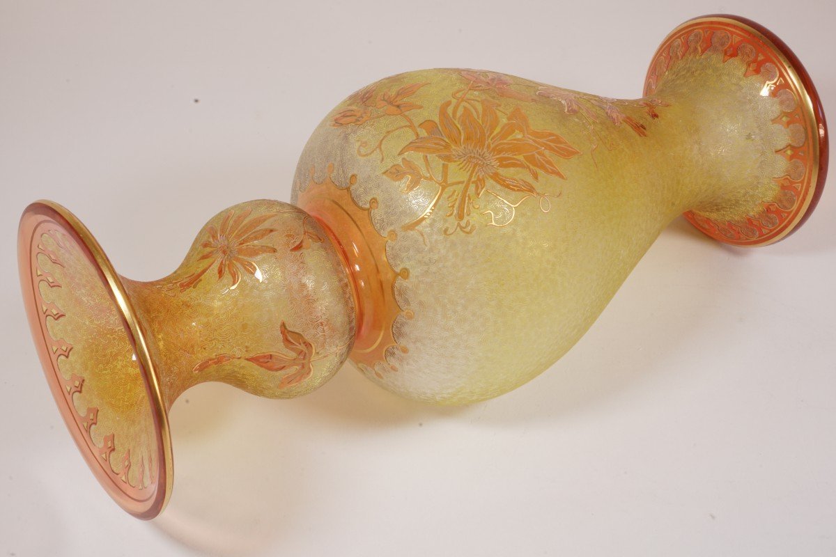 Saint Louis Crystal Vase Engraved Around 1900-photo-4