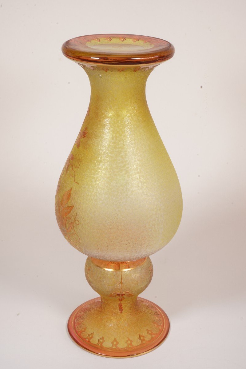 Saint Louis Crystal Vase Engraved Around 1900-photo-4