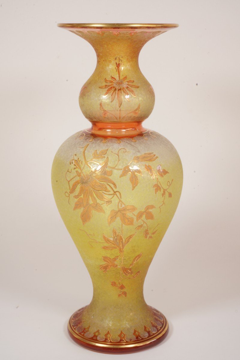 Saint Louis Crystal Vase Engraved Around 1900-photo-6