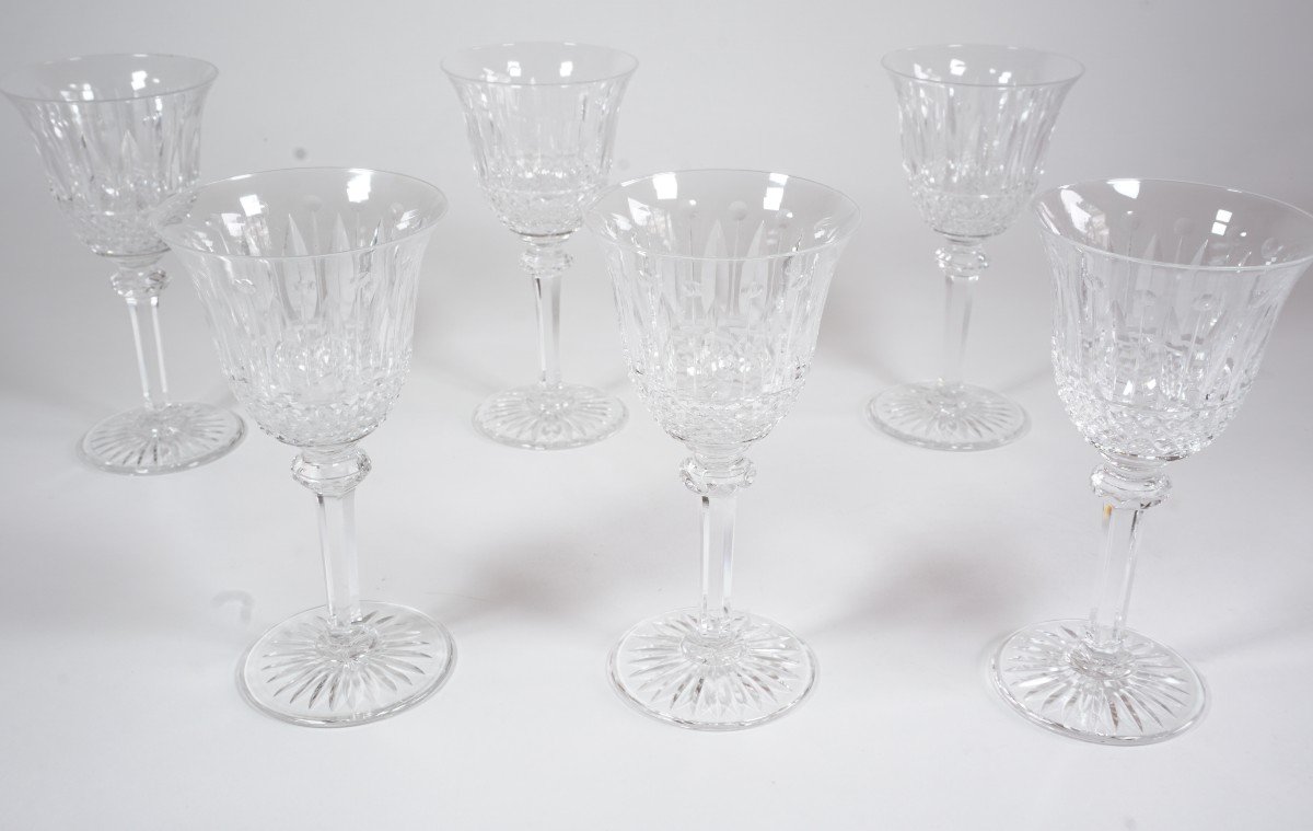 6 verres à vin blanc cristal Saint Louis Tommy