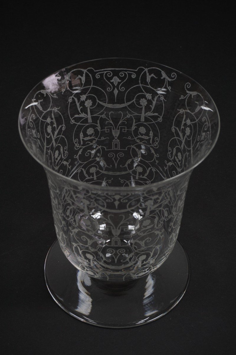 Baccarat Michelangelo Engraved Crystal Vase-photo-3