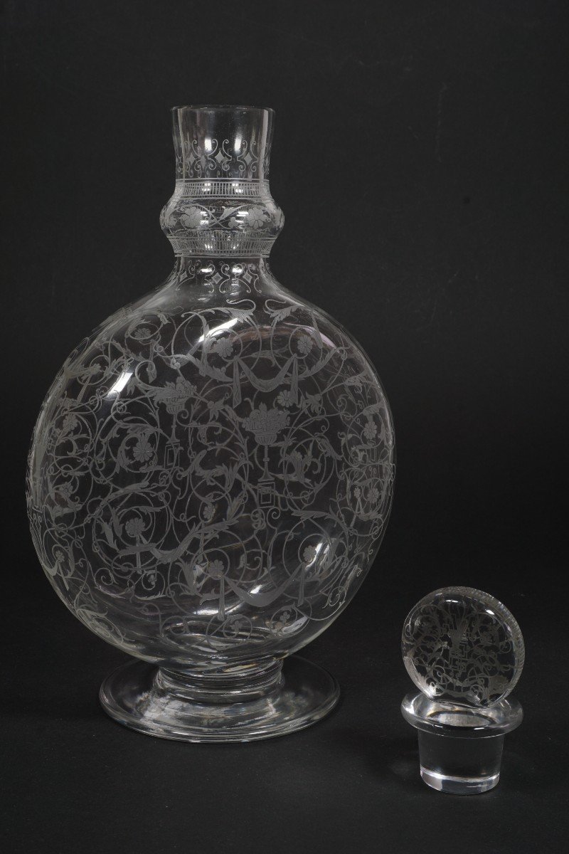 Baccarat Michelangelo Engraved Crystal Carafe-photo-2