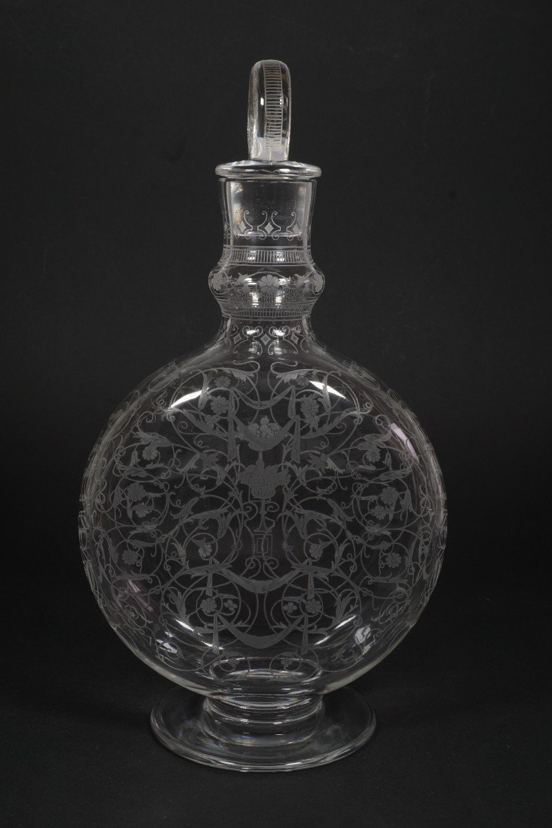 Baccarat Michelangelo Engraved Crystal Carafe-photo-1