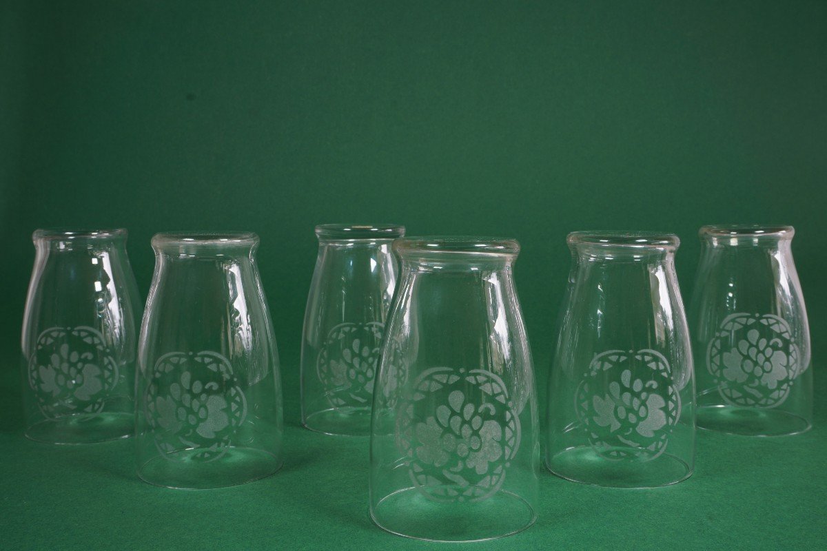 6 Gobelets, Verres, Flutes à Champagne Cristal Baccarat-photo-1