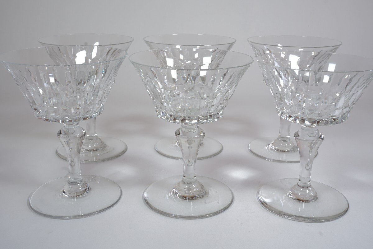 6 Coupes à Champagne Cristal Baccarat Piccadilly-photo-2