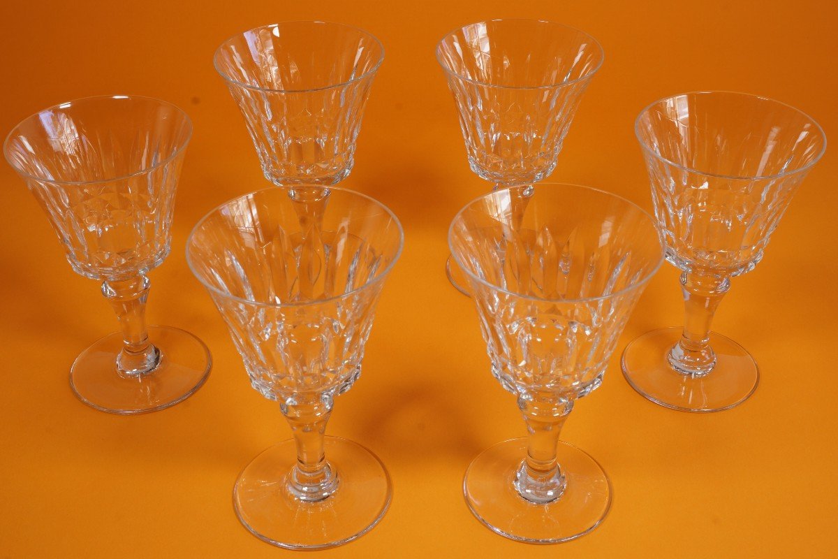 6 Verres à Vin N° 5 Cristal Baccarat Piccadilly
