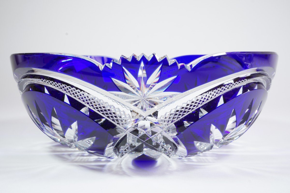Coupe, jatte, saladier cristal bleu Baccarat-photo-2