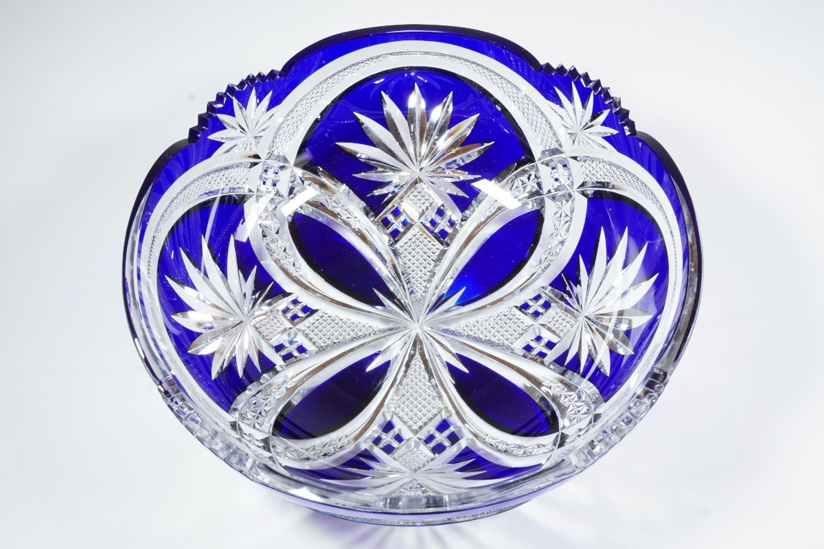 Coupe, jatte, saladier cristal bleu Baccarat-photo-3