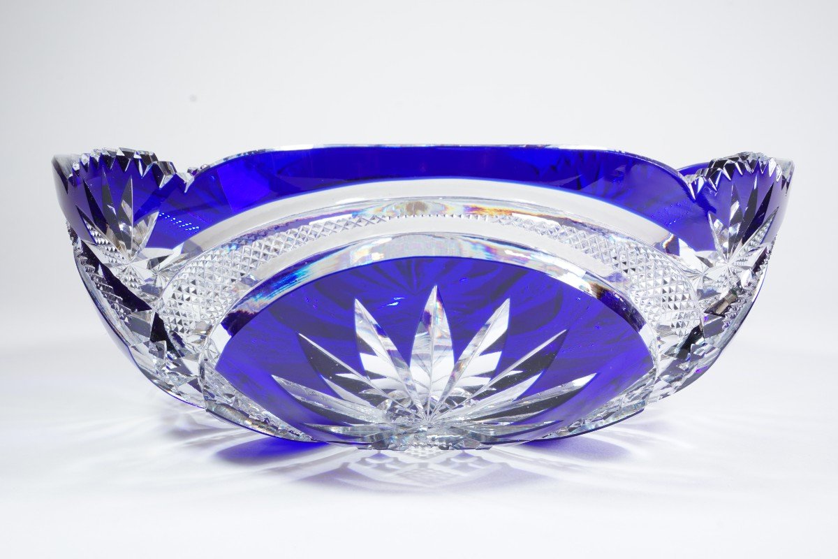 Coupe, jatte, saladier cristal bleu Baccarat-photo-4