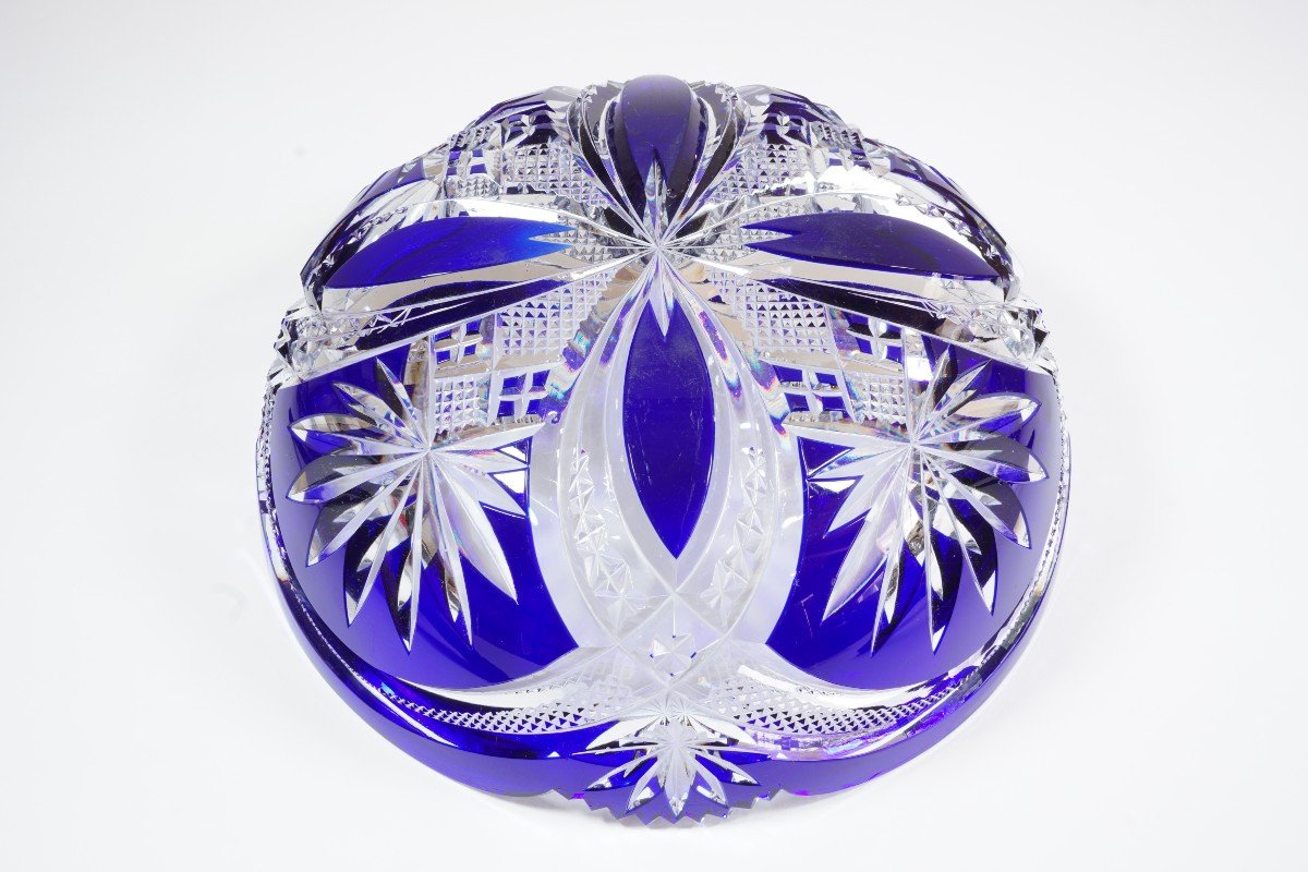 Coupe, jatte, saladier cristal bleu Baccarat-photo-1