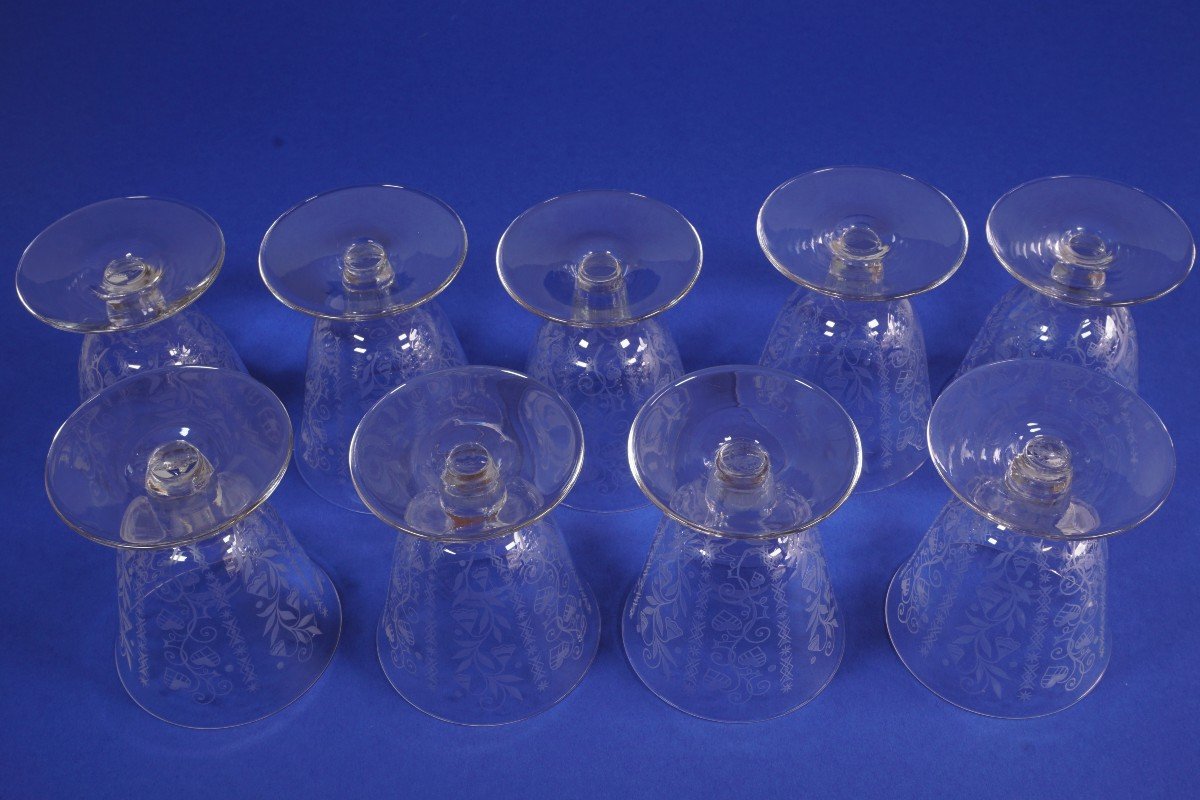9 Baccarat Argentina Crystal Wine Glasses-photo-2
