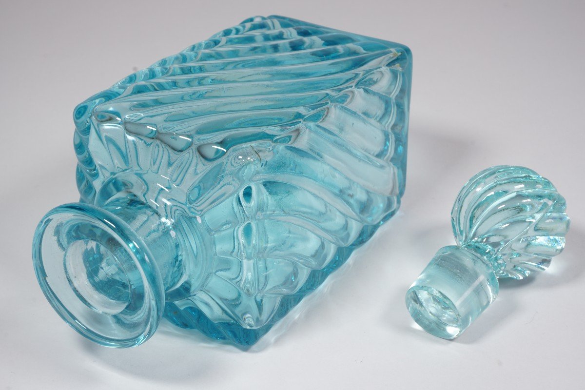 Toiletry, Perfume  Bottle, Baccarat Crystal Blue Bamboo -photo-2