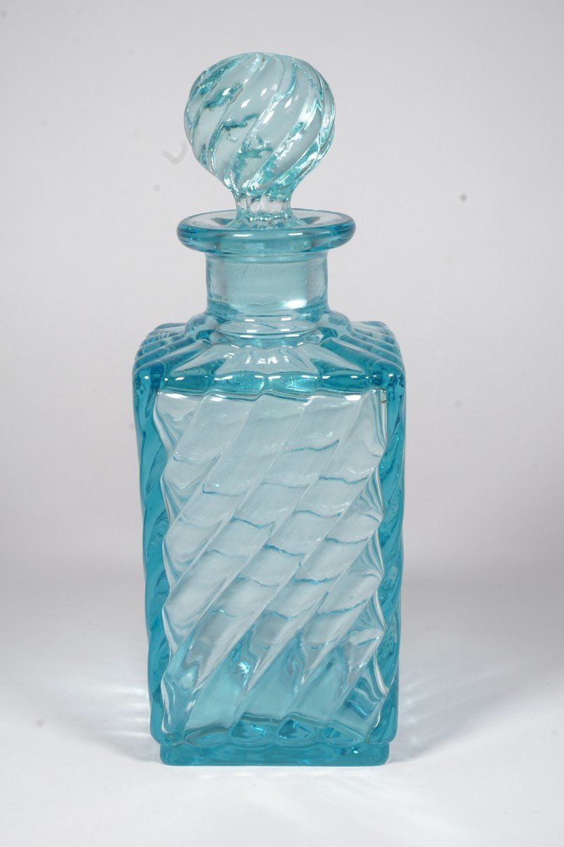 Toiletry, Perfume  Bottle, Baccarat Crystal Blue Bamboo -photo-3