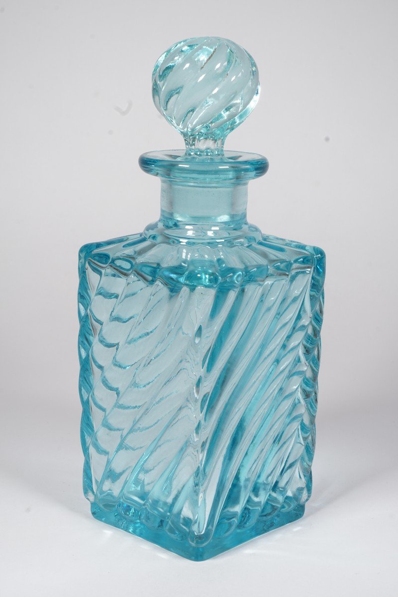 Toiletry, Perfume  Bottle, Baccarat Crystal Blue Bamboo -photo-1