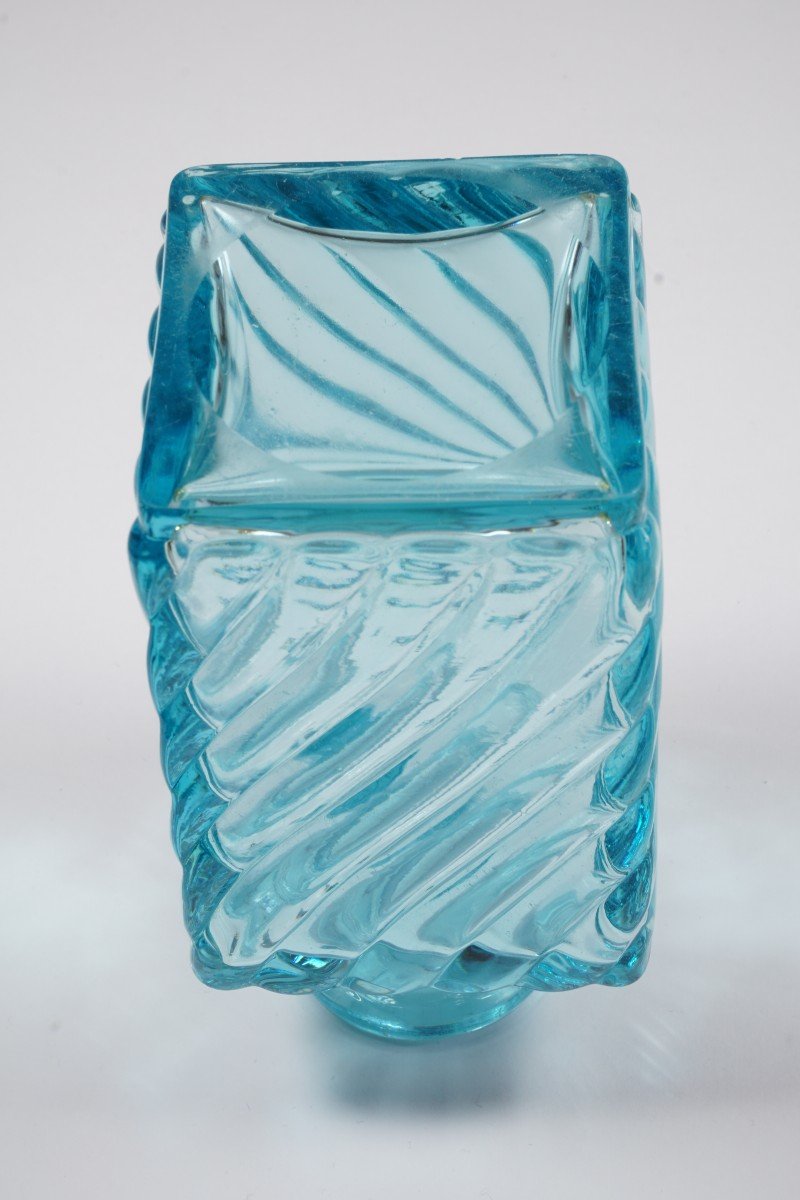 Toiletry, Perfume  Bottle, Baccarat Crystal Blue Bamboo -photo-4
