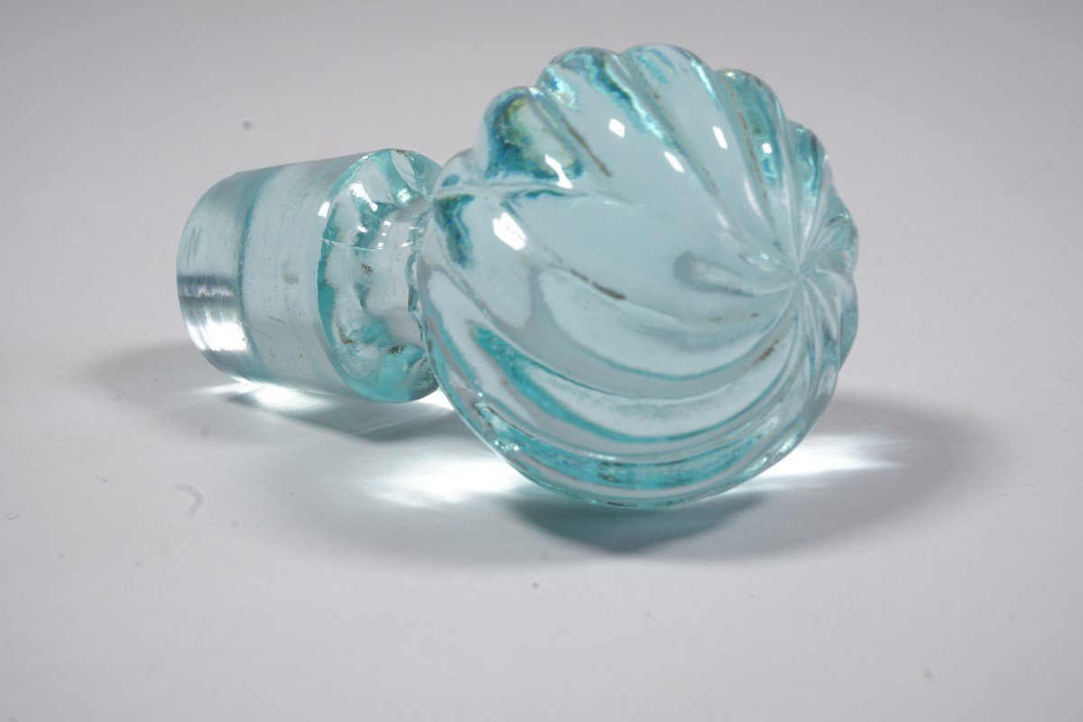 Toiletry, Perfume  Bottle, Baccarat Crystal Blue Bamboo -photo-5